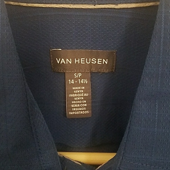 Van Heusen Wicking/Cooling Solid Button-Down NWT S - Picture 3 of 6